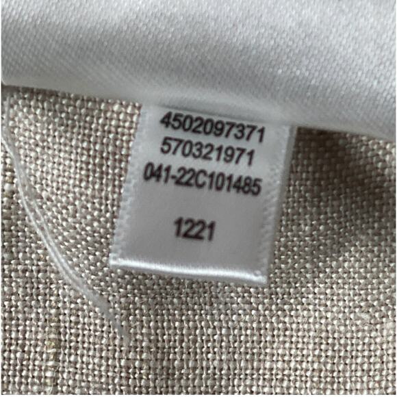 Chico's Linen Resort Pants Sz 2 Beige Pull-On Wide Leg Button Hem Beach Travel - Picture 8 of 11